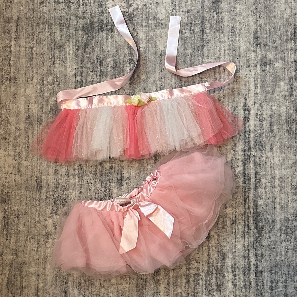 Miniwear Pink and White Tutu Dance Set